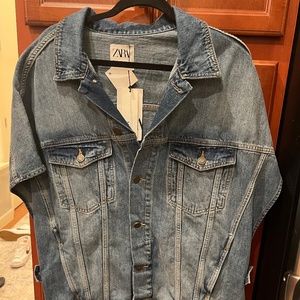 Zara Denim Oversized vest